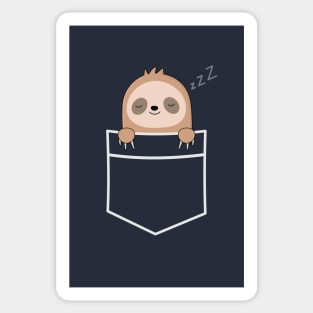 Kawaii Cute Sloth In A Pocket T-Shirt Sticker